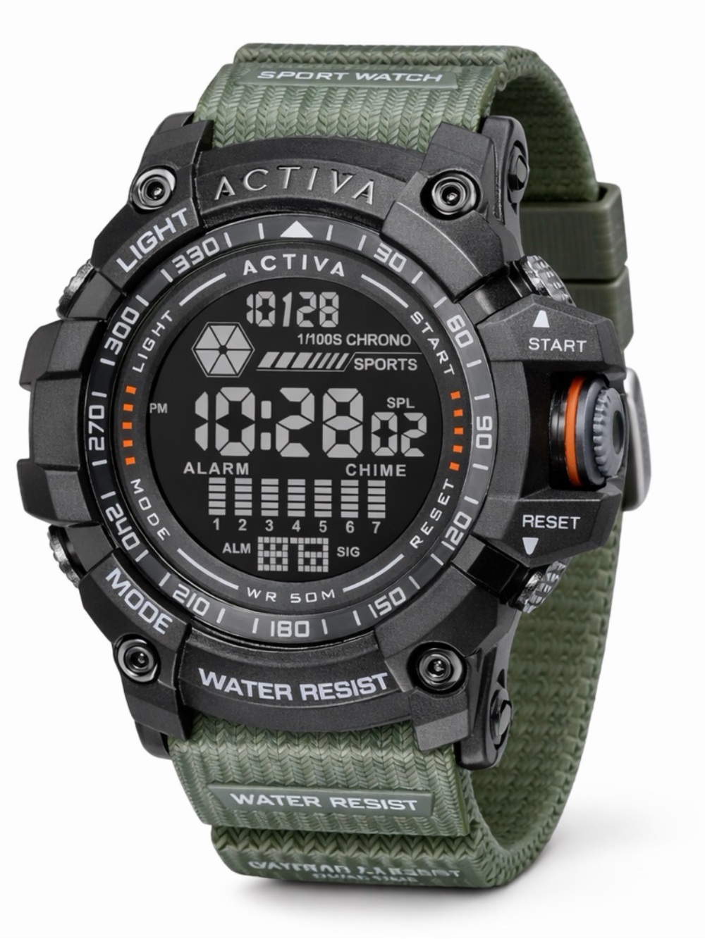 Activa Men's Olive Green Digital Tactical Watch